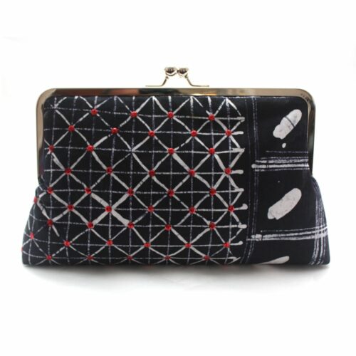 Indigo Red Batik Supersnap Clutch