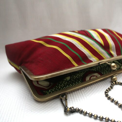 Alaari and Yellow Aso-oke Megasnap Clutch - Image 4