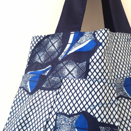 Blue Shell Ankara Bee Bag - Image 3