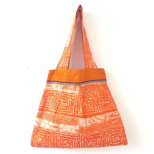 Orange Batik Tote