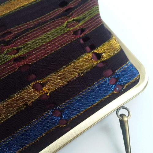 Aso oke clutch close up