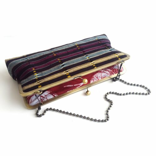 Vintage Aso-oke Megasnap Clutch - Image 7