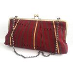 Maroon Aso-oke Clutch Purse - Image 2