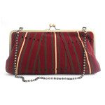 Maroon Aso-oke Clutch Purse
