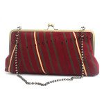 Maroon Aso-oke Clutch Purse - Image 5