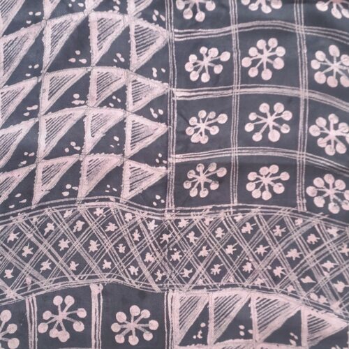 Grey and Pink Adire Shawl - Image 4