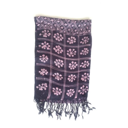 Grey and Pink Adire Shawl