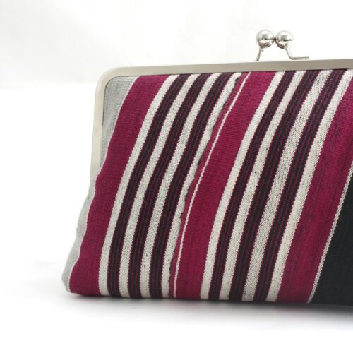 Magenta and Grey Evening Clutch Purse - Image 5