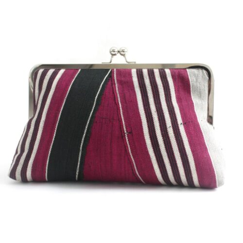 Magenta and Grey Evening Clutch Purse - Image 4