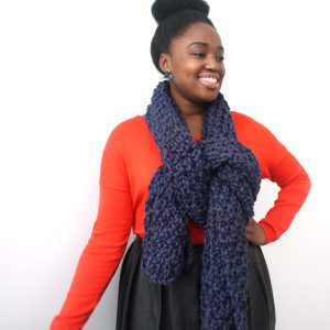 oversized scarf blue