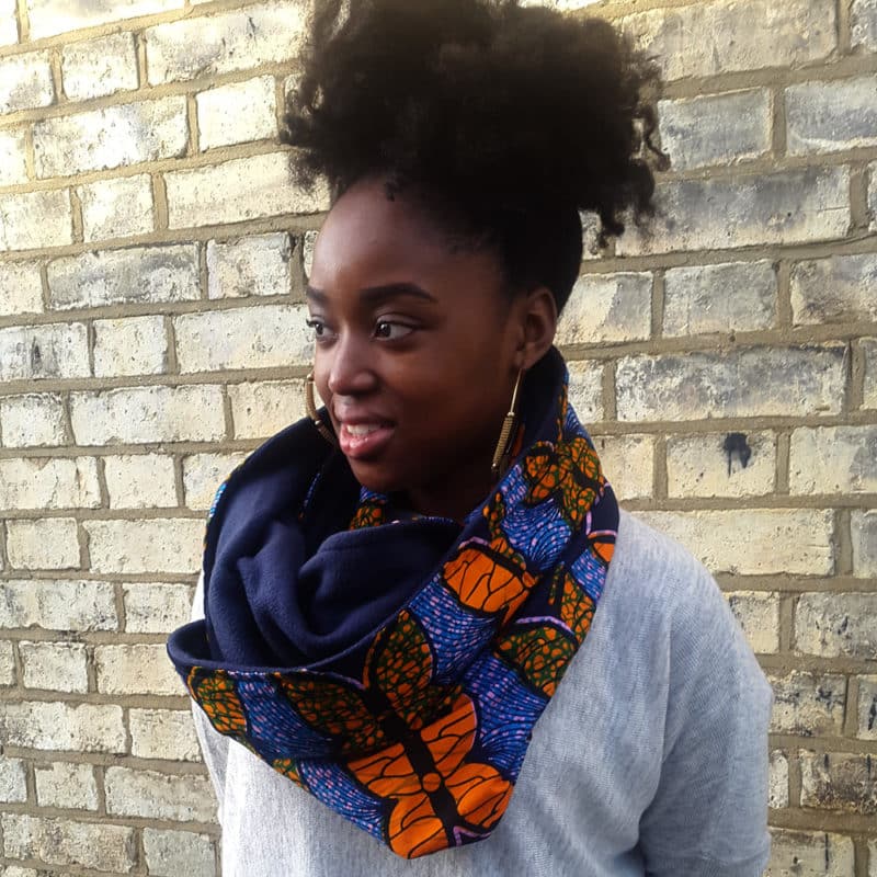African print snood scarf