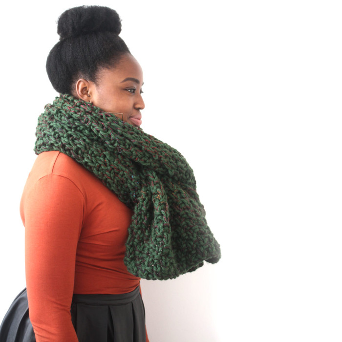 Big green scarf