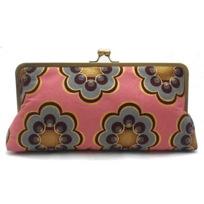 Pink Floral Clutch Purse