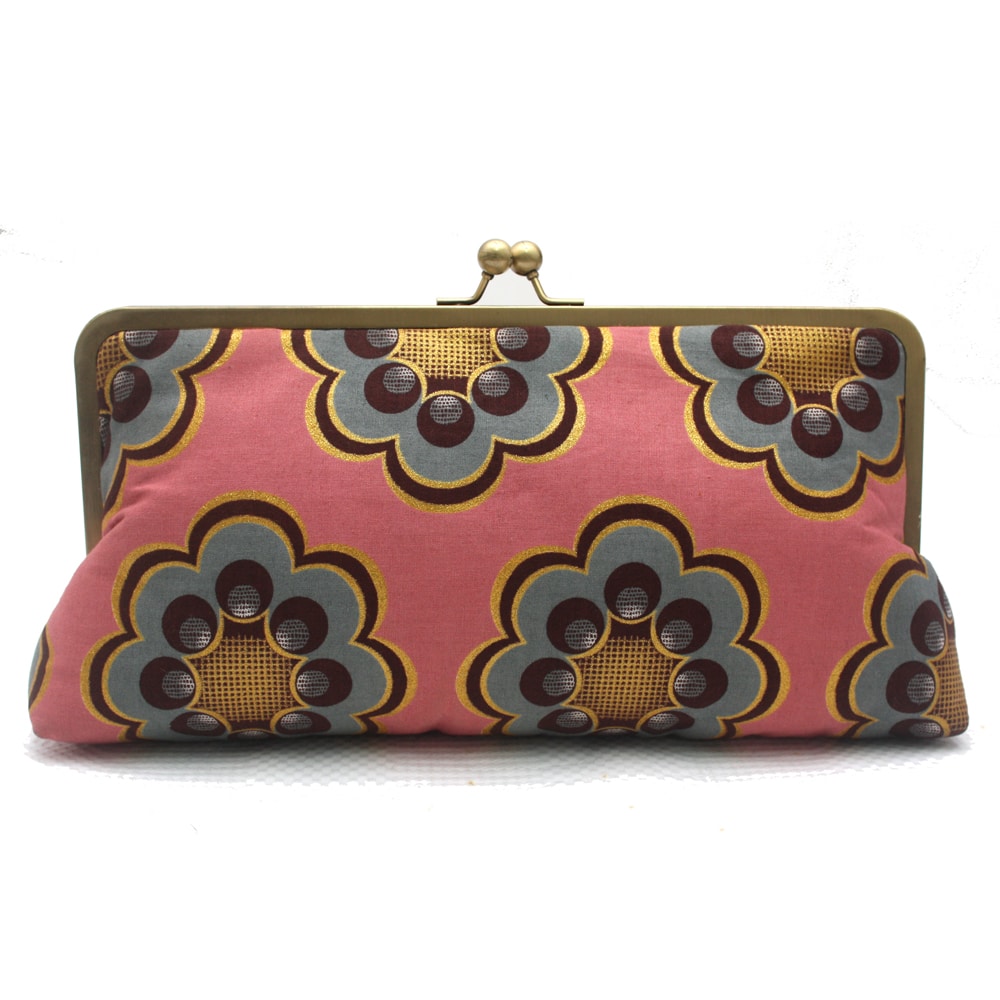 Pink Floral Clutch Purse