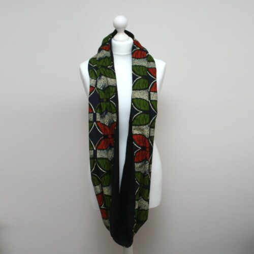 Butterfly Print Ankara Snood scarf