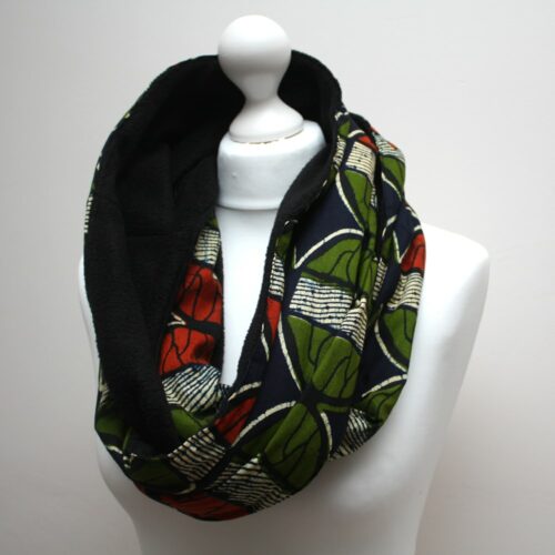 Butterfly Print Ankara Snood scarf
