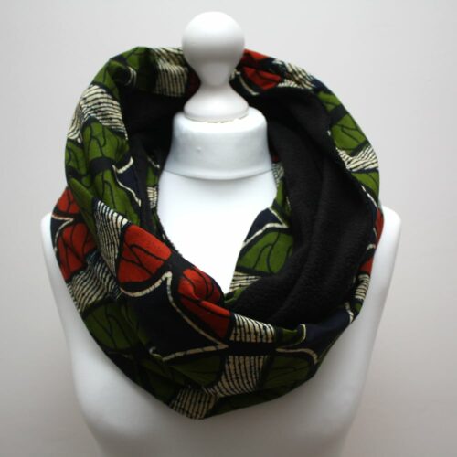 Butterfly Print Ankara Snood scarf