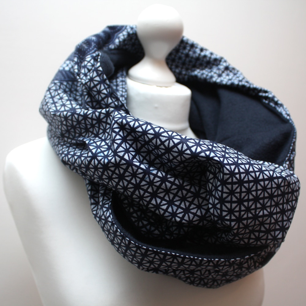 Blue Ankara Snood Scarf