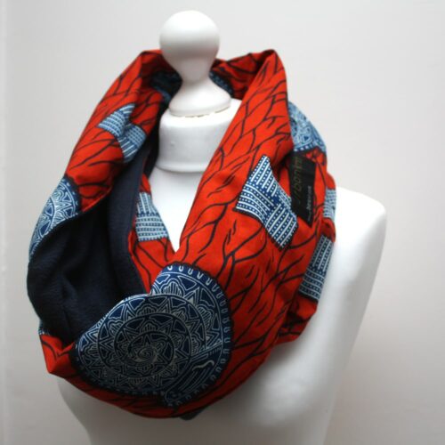 Red Ankara Snood