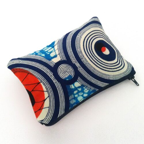 Blue and Orange Zipper Pouch - Image 2