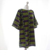 Purple and Green Ankara Tunic