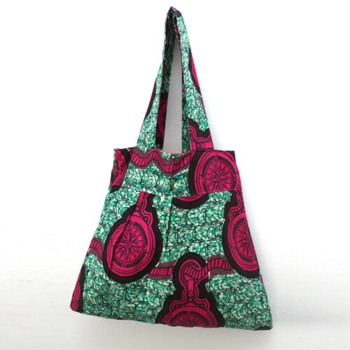 Green and Pink Nautical Tote Bag - Image 2