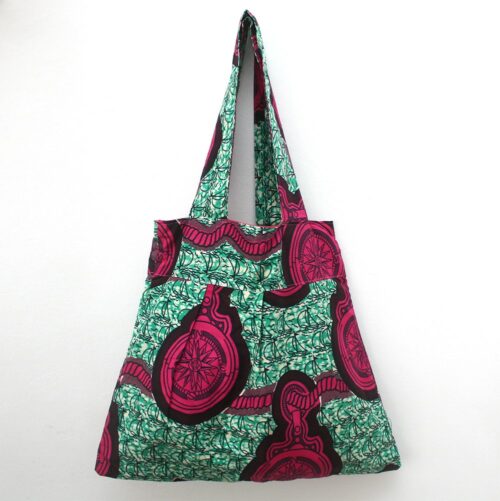 Green and Pink Nautical Tote Bag