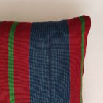 Wine and Blue Aso-Oke Cushion - Image 2