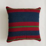 Wine and Blue Aso-Oke Cushion - Image 3