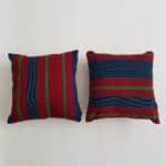 Wine and Blue Aso-Oke Cushion - Image 5