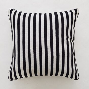 Black and White Aso Oke Cushion