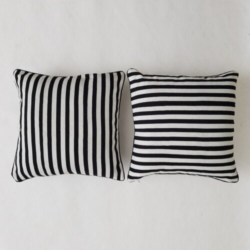 Black and White Aso Oke Cushion - Image 5