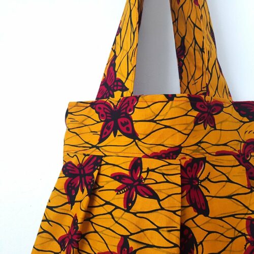 Yellow Butterfly Tote Bag - Image 2
