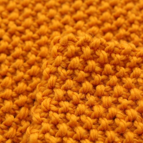 Yellow Chunky Knit Giant Scarf