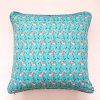 Turquoise Zebra Cushion