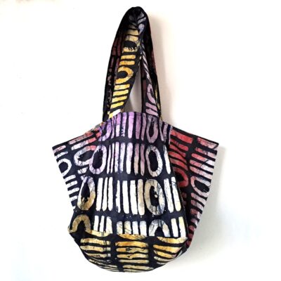 Binary Batik Cube Tote