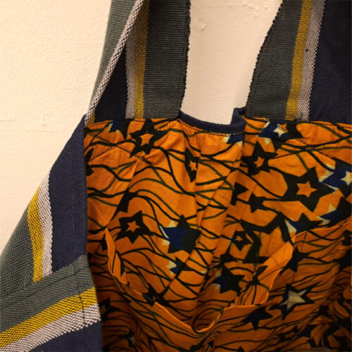 Blue Grey and Yellow Tommy Tote - Image 2