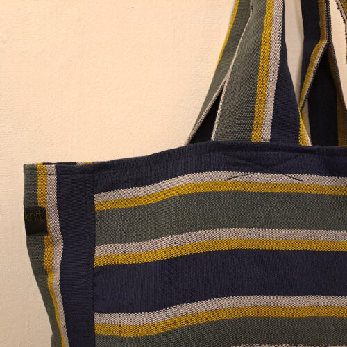 Blue Grey and Yellow Tommy Tote - Image 3