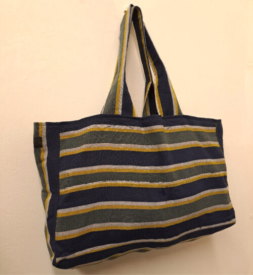 Blue Grey and Yellow Tommy Tote - Image 4
