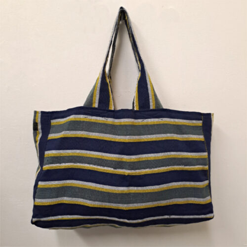 Blue Grey and Yellow Tommy Tote