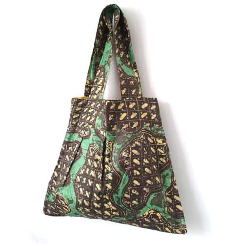 Green Adire Tote bag - Image 2