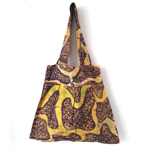 Purple and Yellow Adire Tote bag