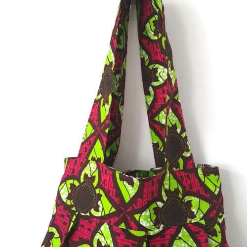 Pink and Green Ankara tote - Image 3