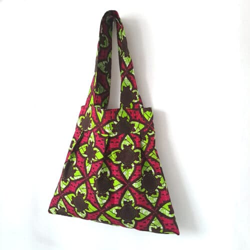 Pink and Green Ankara tote - Image 2