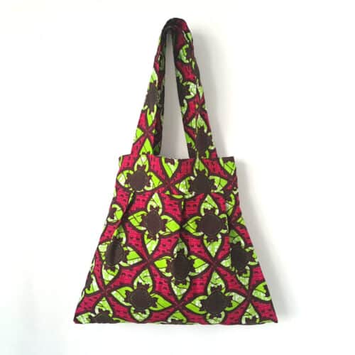 Pink and Green Ankara tote