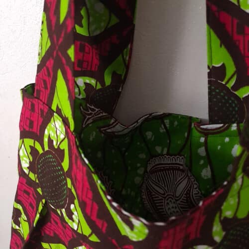 Pink and Green Ankara tote - Image 4