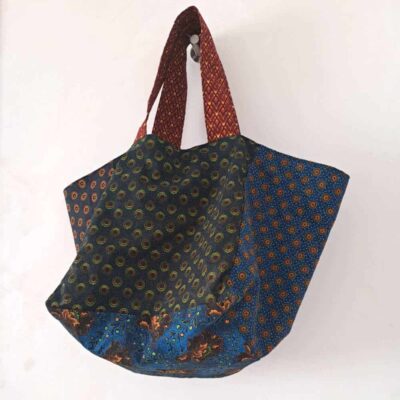 Geometric Patchwork Cube tote